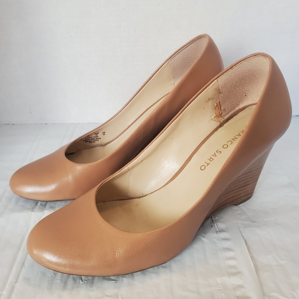 Franco Sarto tan/nude wedges - Picture 2 of 9